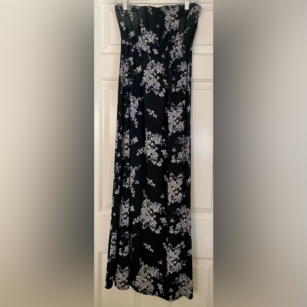 Floral Strapless Maxi Dress
